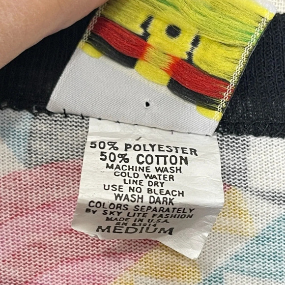 Traffic Jam 80s Vintage Geometric Retro Paris Rome Graphic Rave T-Shirt Medium - Picture 4 of 5